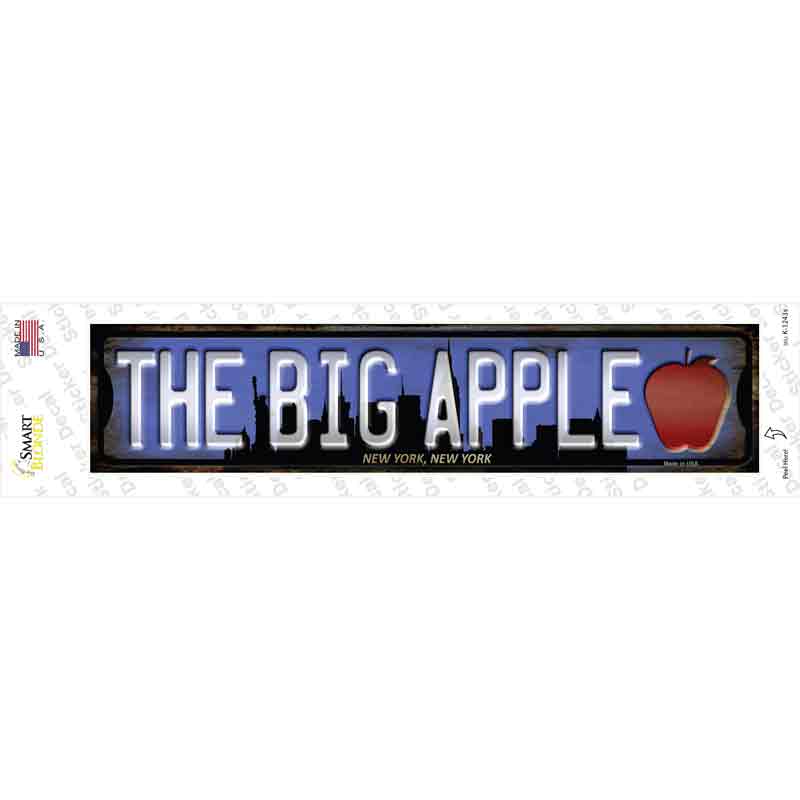 New York The Big Apple Novelty Narrow Sticker Decal