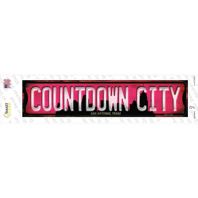 San Antonio Texas Countdown City Novelty Narrow Sticker Decal