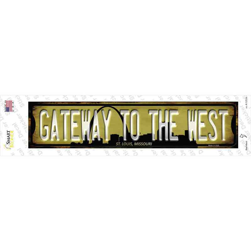 St Louis Missouri Gateway to the West Novelty Narrow Sticker Decal