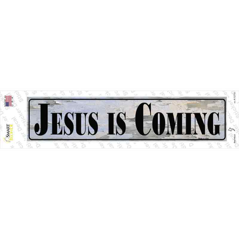 Jesus Is Coming Novelty Narrow Sticker Decal