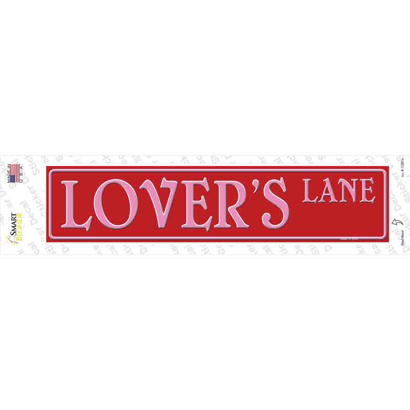 Lovers Lane Novelty Narrow Sticker Decal