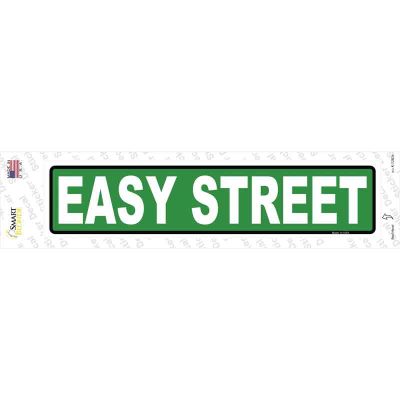 Easy Street Novelty Narrow Sticker Decal