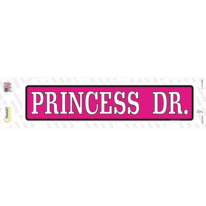 Princess Dr. Novelty Narrow Sticker Decal