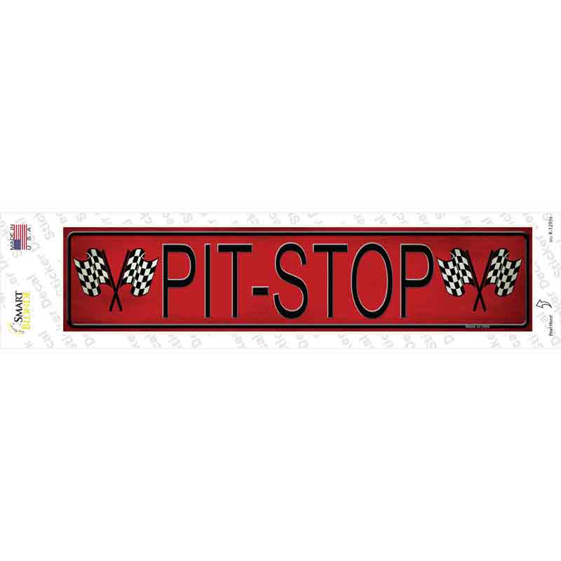 Pit Stop Novelty Narrow Sticker Decal