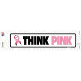 Think Pink Pink Ribbon Breast Cancer Novelty Narrow Sticker Decal