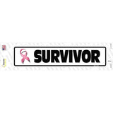 Survivor Pink Ribbon Breast Cancer Novelty Narrow Sticker Decal