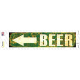 Beer to the Left Novelty Narrow Sticker Decal