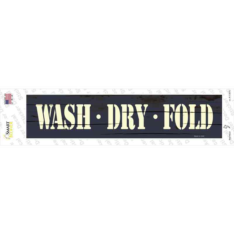 Wash Dry Fold Novelty Narrow Sticker Decal