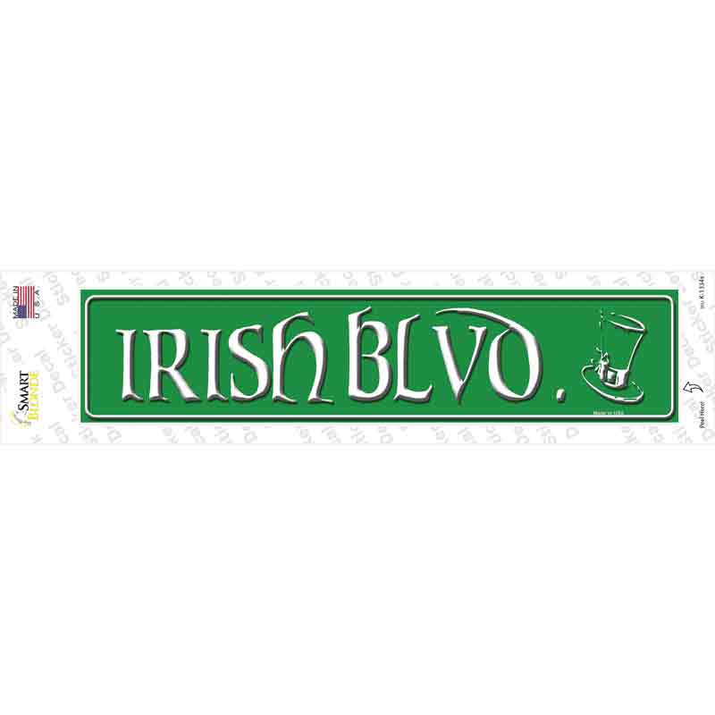 Irish Blvd Novelty Narrow Sticker Decal