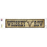 Whiskey Row Skull Novelty Narrow Sticker Decal