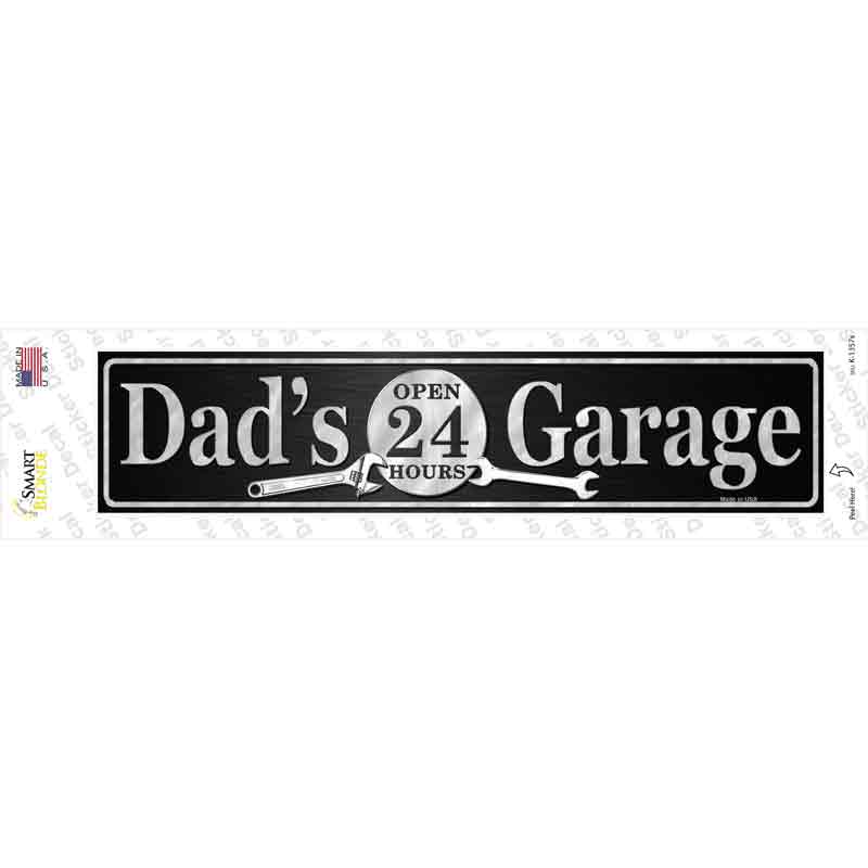 Dads Garage Novelty Narrow Sticker Decal