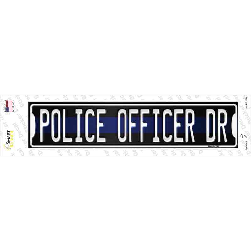 Police Officer Dr Novelty Narrow Sticker Decal