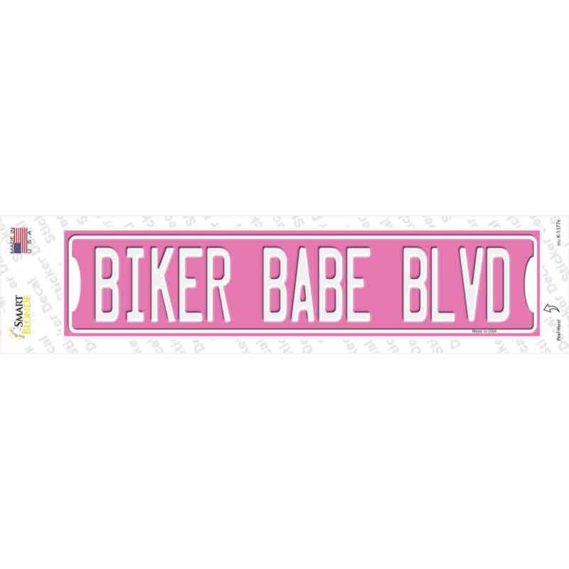 Biker Babe Novelty Narrow Sticker Decal