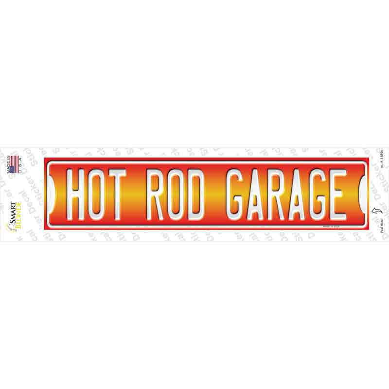 Hot Rod Garage Novelty Narrow Sticker Decal