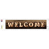 Welcome Horizontal Bulb Lettering Novelty Narrow Sticker Decal