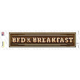 Bed and Breakfast Bulb Lettering Novelty Narrow Sticker Decal