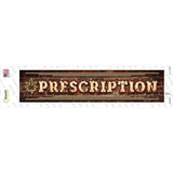 Prescription Horizontal Bulb Lettering Novelty Narrow Sticker Decal