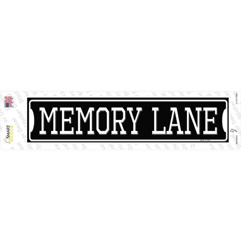 Memory Lane Novelty Narrow Sticker Decal