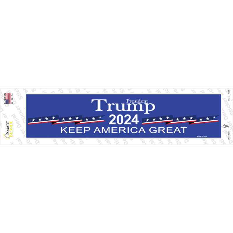 Blue Trump 2024 Novelty Narrow Sticker Decal