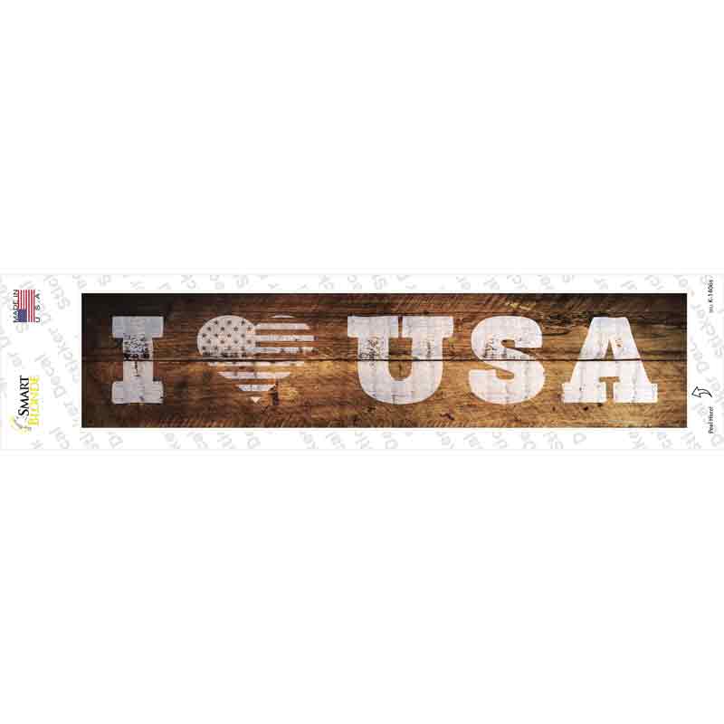 I Love USA Novelty Narrow Sticker Decal