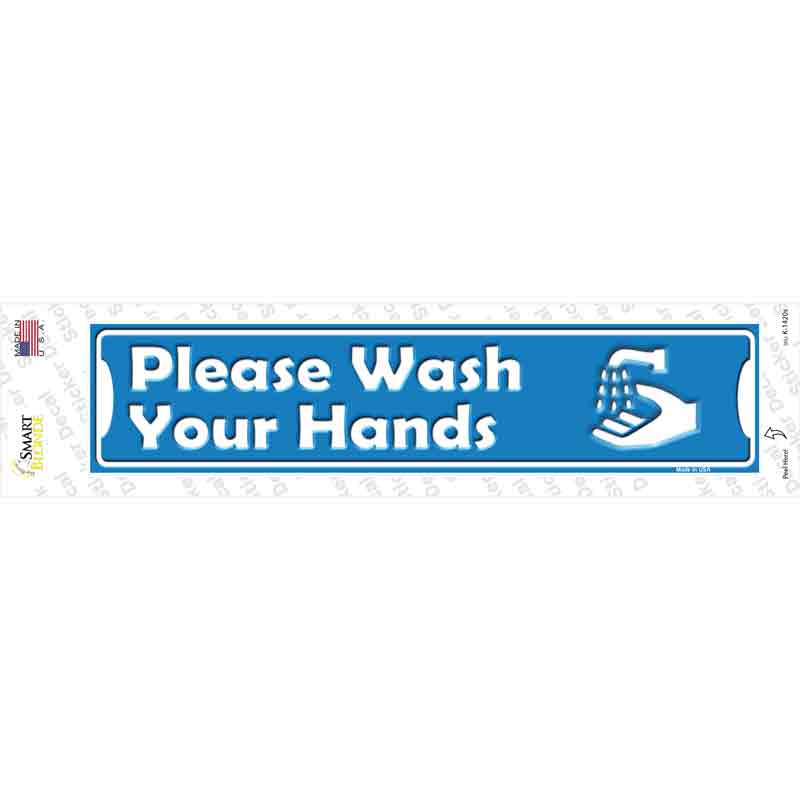 Please Wash Your Hands Novelty Narrow Sticker Decal