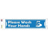 Please Wash Your Hands Novelty Narrow Sticker Decal