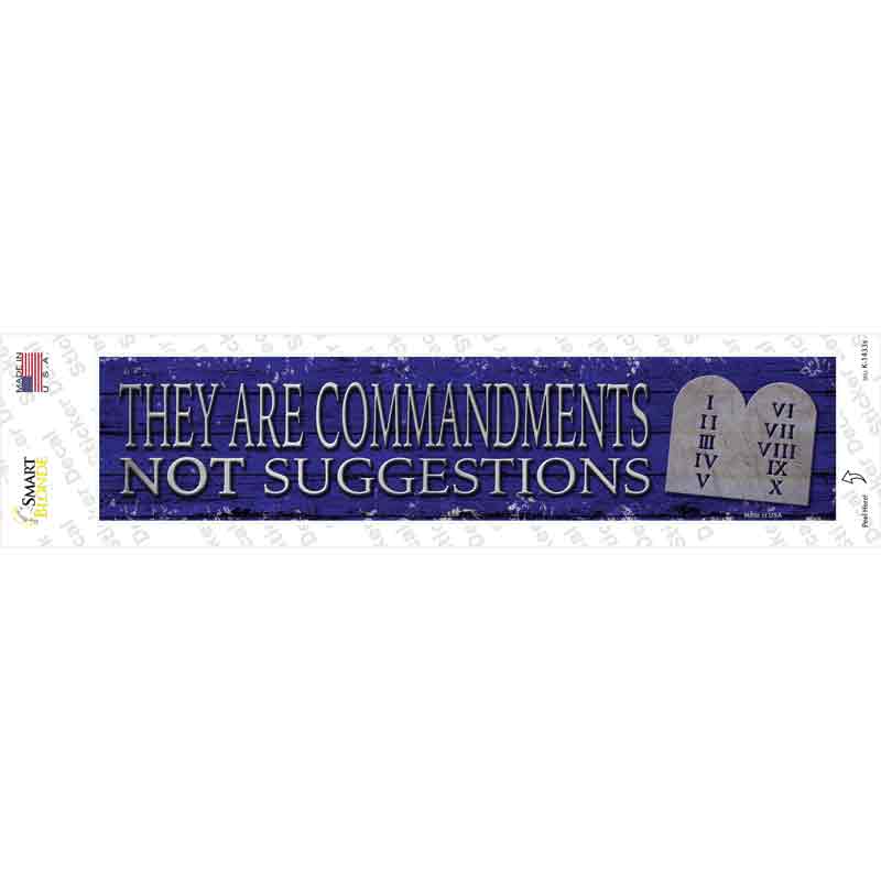 They Are Commandments Novelty Narrow Sticker Decal