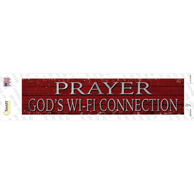 Prayer Gods Wifi Connection Novelty Narrow Sticker Decal