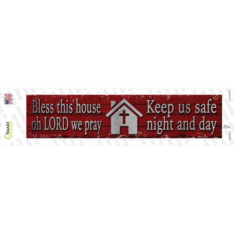 Bless This House Novelty Narrow Sticker Decal