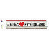 Grandmas Heart With Her Grandkids Novelty Narrow Sticker Decal