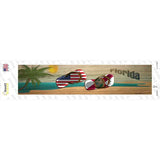 Florida and US Flag Novelty Narrow Sticker Decal