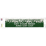 New Hampshire Weed Novelty Narrow Sticker Decal