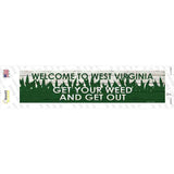 West Virginia Weed Novelty Narrow Sticker Decal