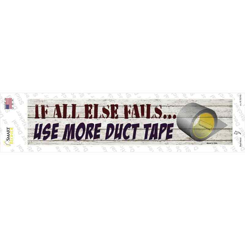Use More Duct Tape Novelty Narrow Sticker Decal