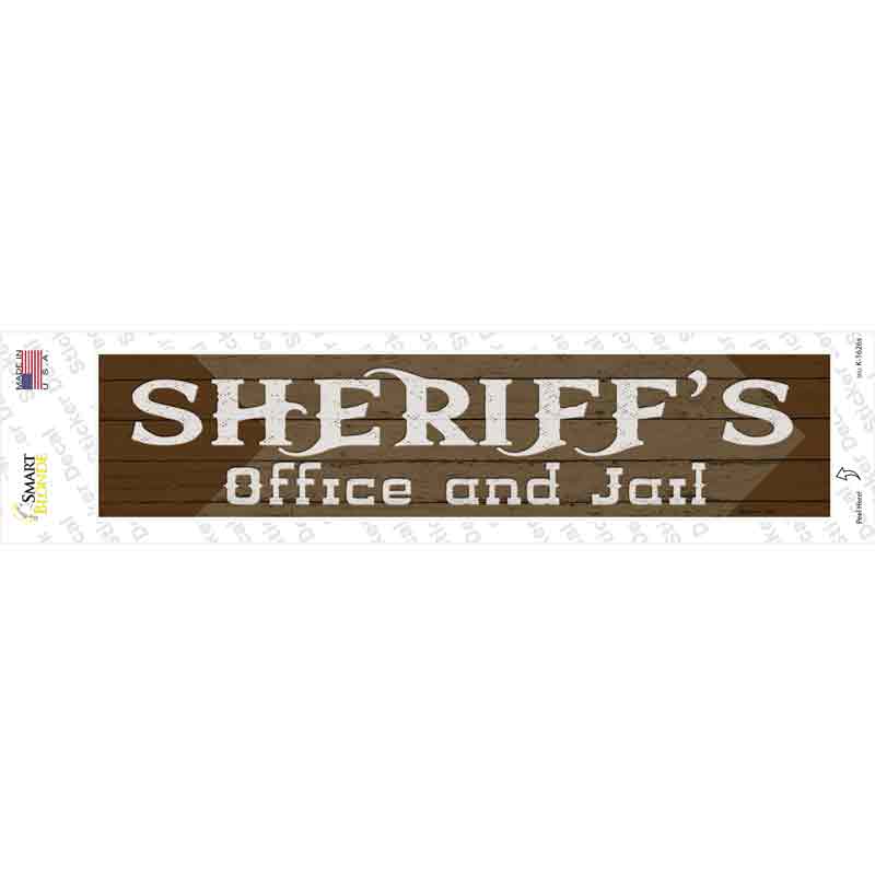Sheriffs Office and Jail Brown Novelty Narrow Sticker Decal