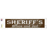 Sheriffs Office and Jail Brown Novelty Narrow Sticker Decal