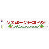 Merry Christmas Mistletoe Novelty Narrow Sticker Decal