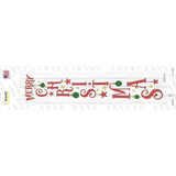 Merry Christmas Ornaments White Novelty Narrow Sticker Decal
