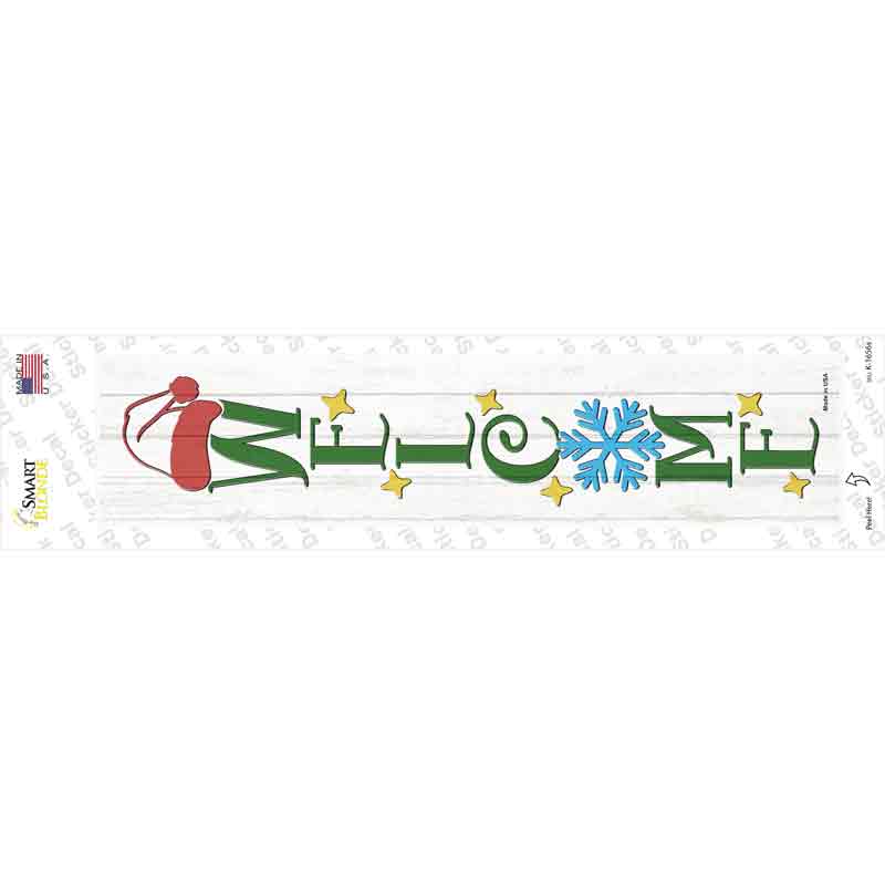 Welcome Hat White Novelty Narrow Sticker Decal