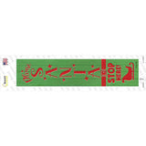 Santa Stop Here Green Novelty Narrow Sticker Decal