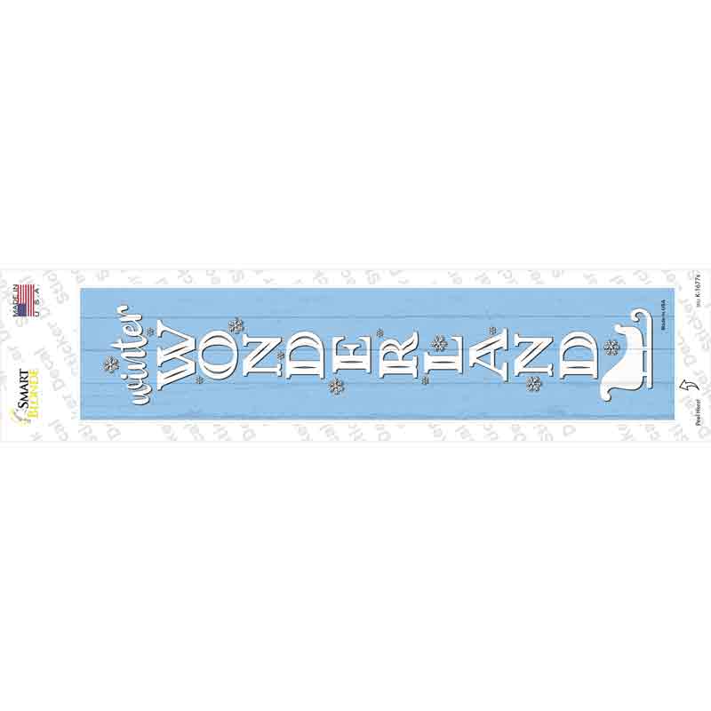 Winter Wonderland Blue Novelty Narrow Sticker Decal