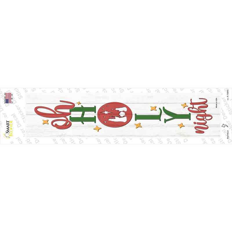 Oh Holy Night White Novelty Narrow Sticker Decal