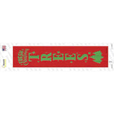 Fresh Christmas Trees Red Novelty Narrow Sticker Decal