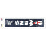 Let It Snow Snowman Novelty Narrow Sticker Decal