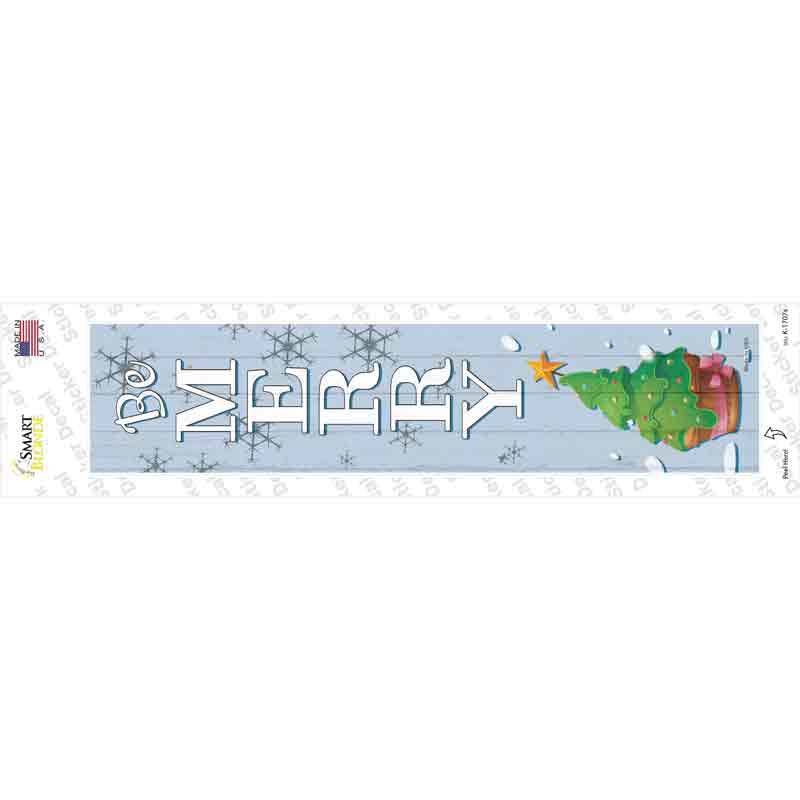 Be Merry Novelty Narrow Sticker Decal