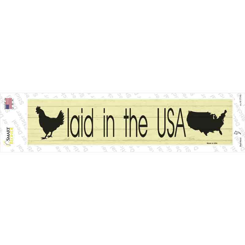 Laid In The USA Novelty Narrow Sticker Decal