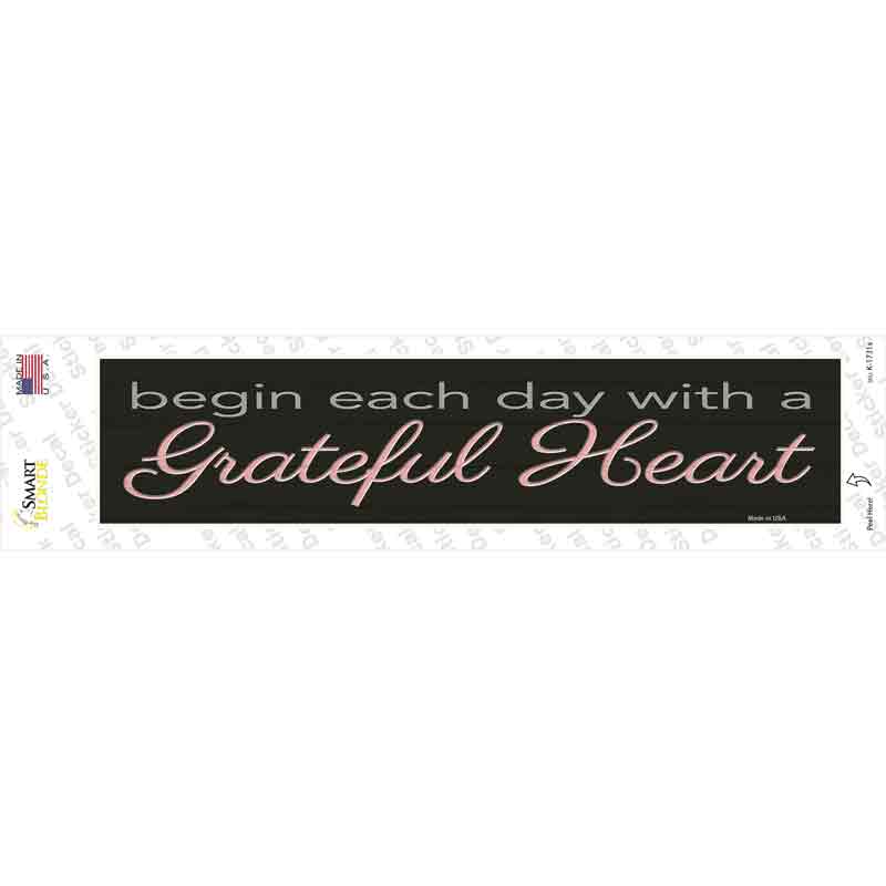 Grateful Heart Novelty Narrow Sticker Decal