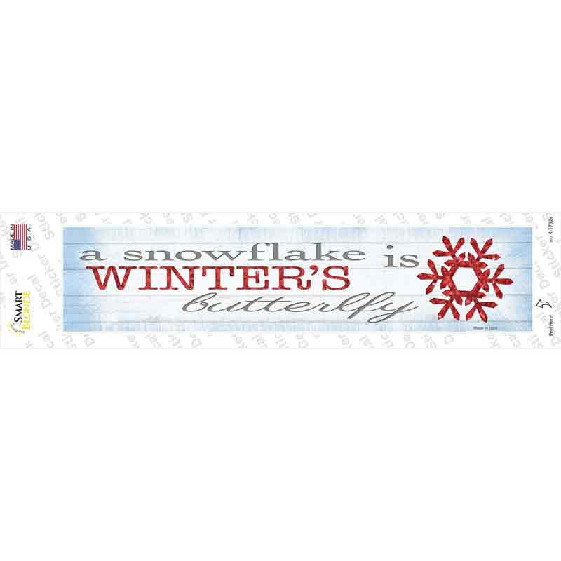 Winters Butterfly Novelty Narrow Sticker Decal