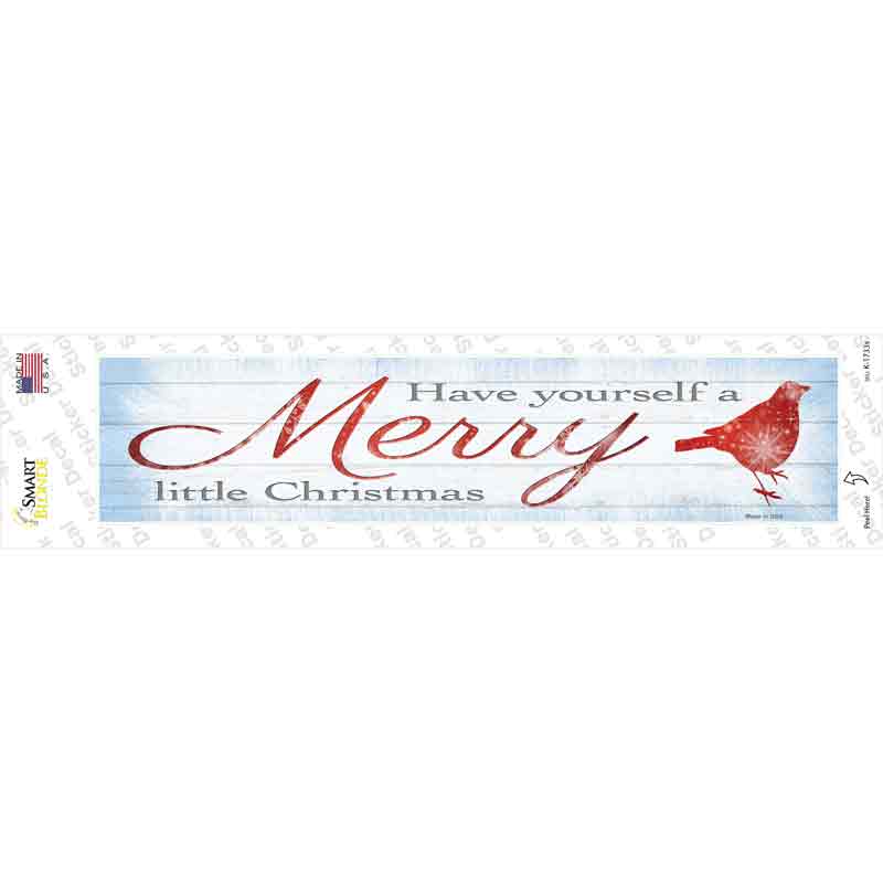 Merry Little Christmas Novelty Narrow Sticker Decal