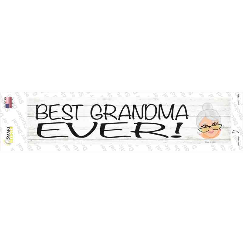 Best Grandma Ever Novelty Narrow Sticker Decal